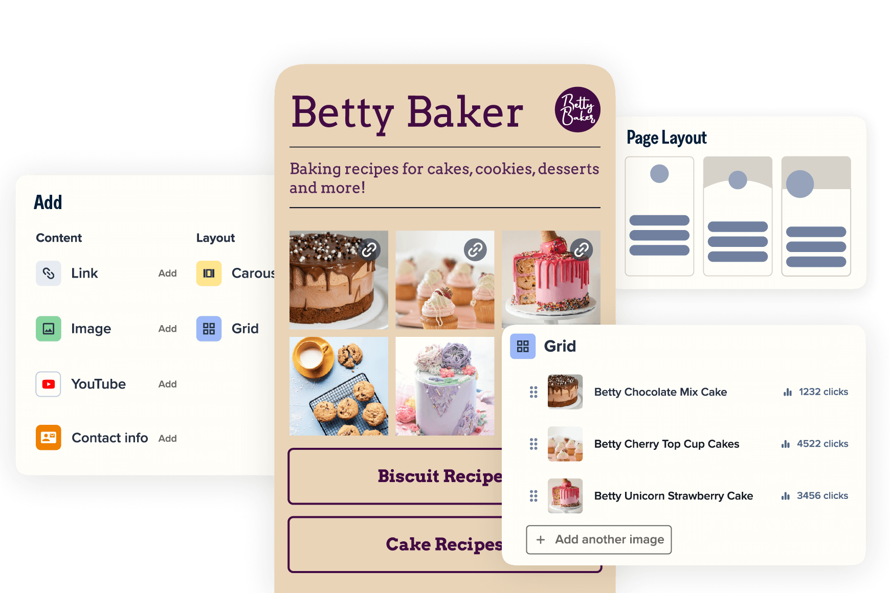 Bitly Pages page layout example