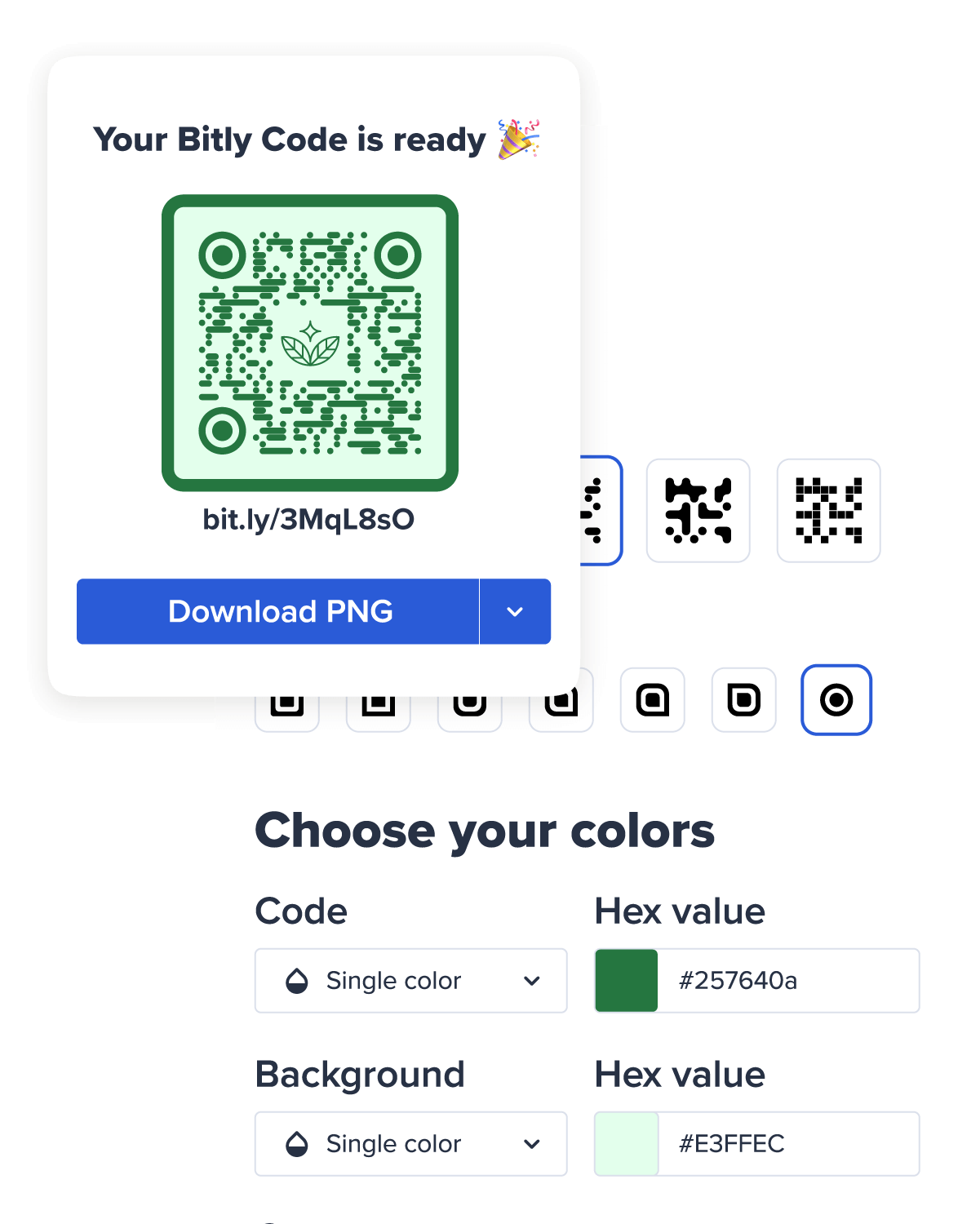 Bitly QR Code customizations