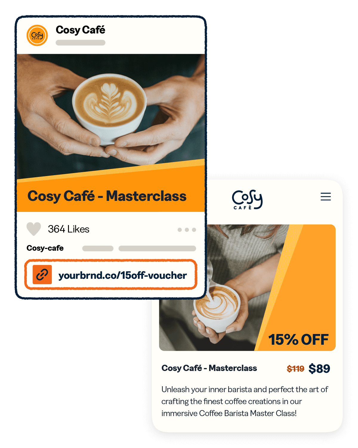 Digital ad for Cosy Cafe Masterclass