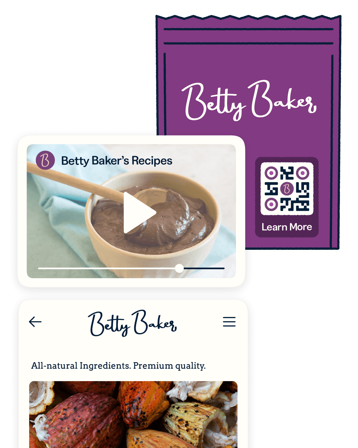 QR Code on product packaging linking to a video