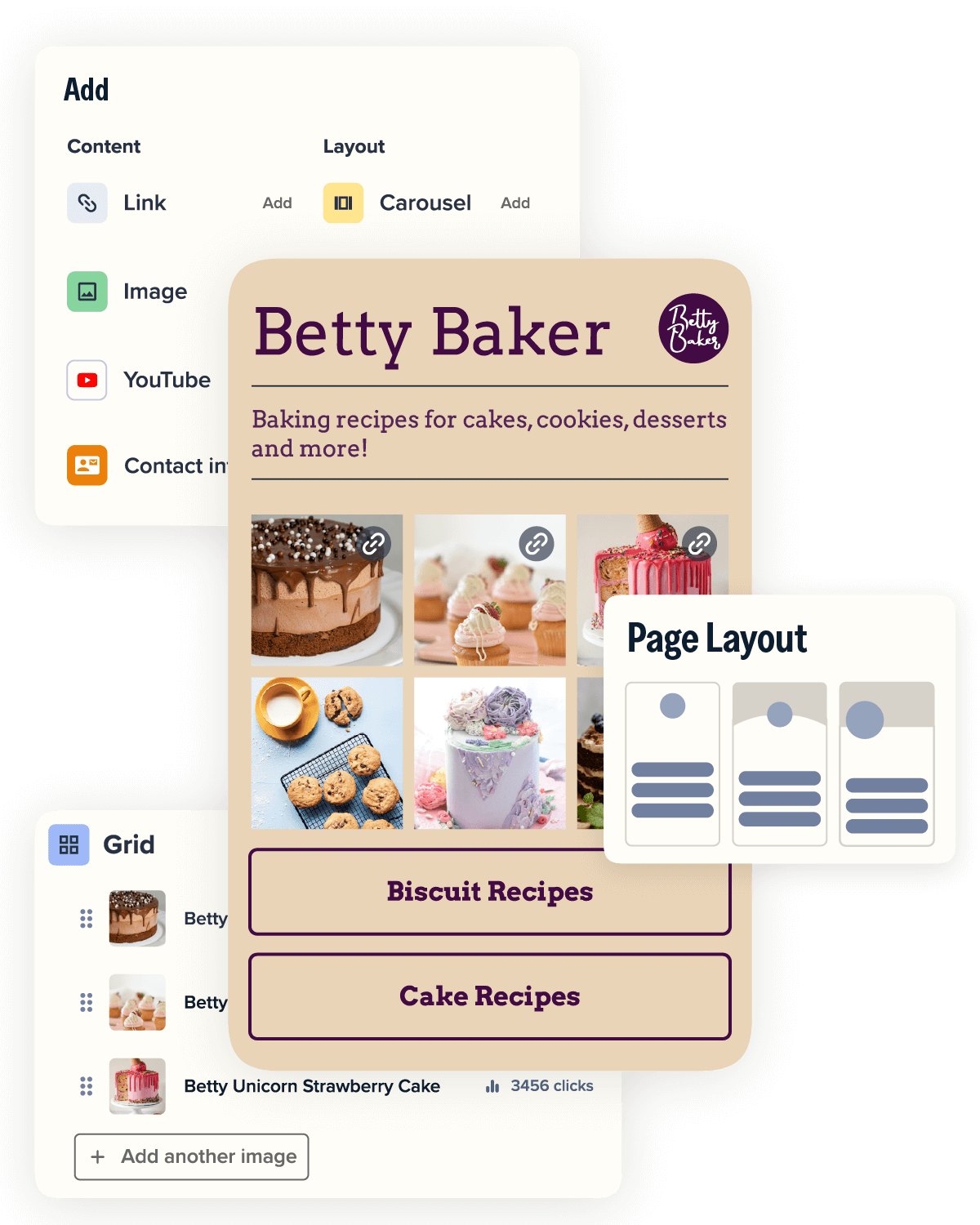 Bitly Pages page layout example