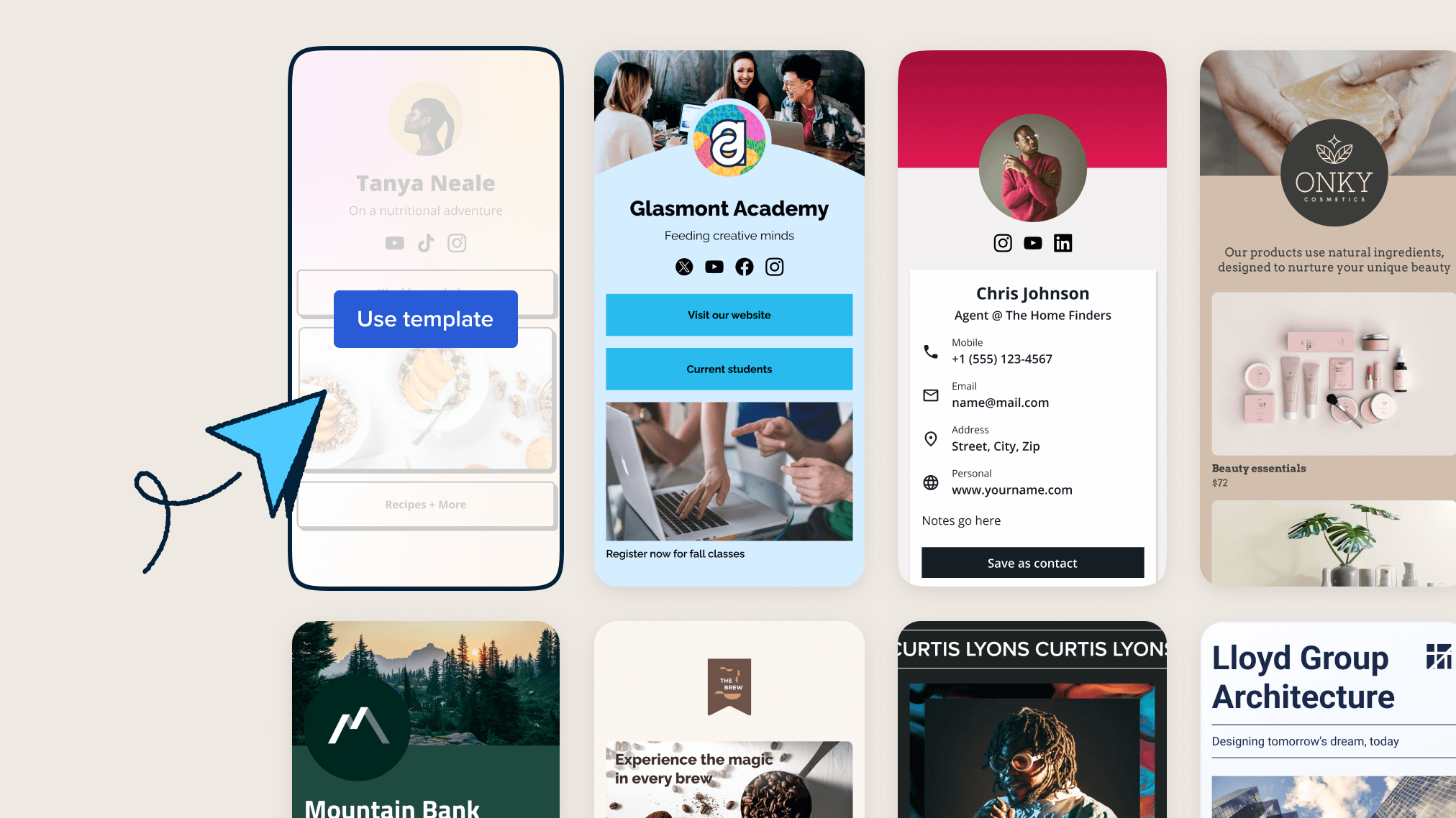 Sample templates for Pages
