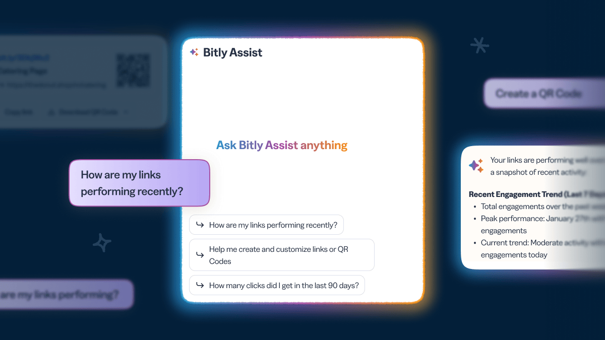 Exemplo de tela do Bitly Assist