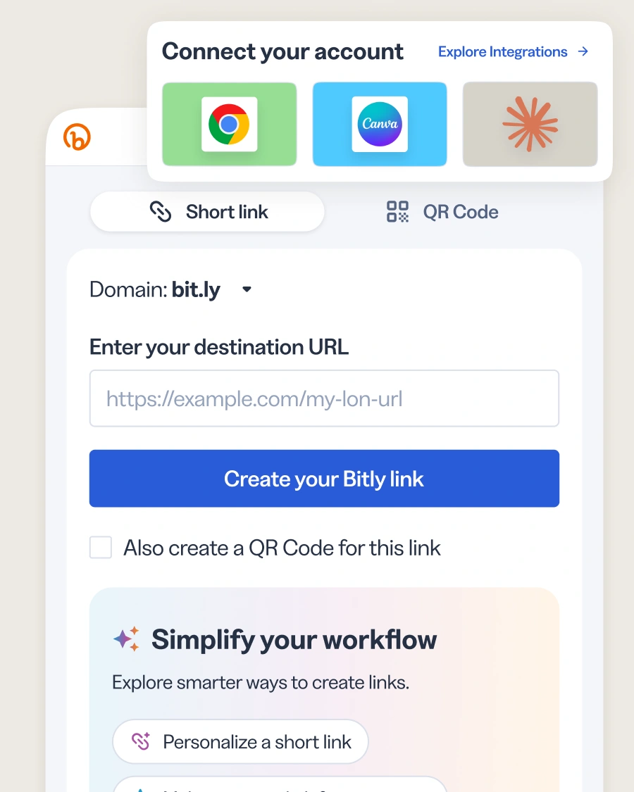 View of the Bitly Connections Platform and products