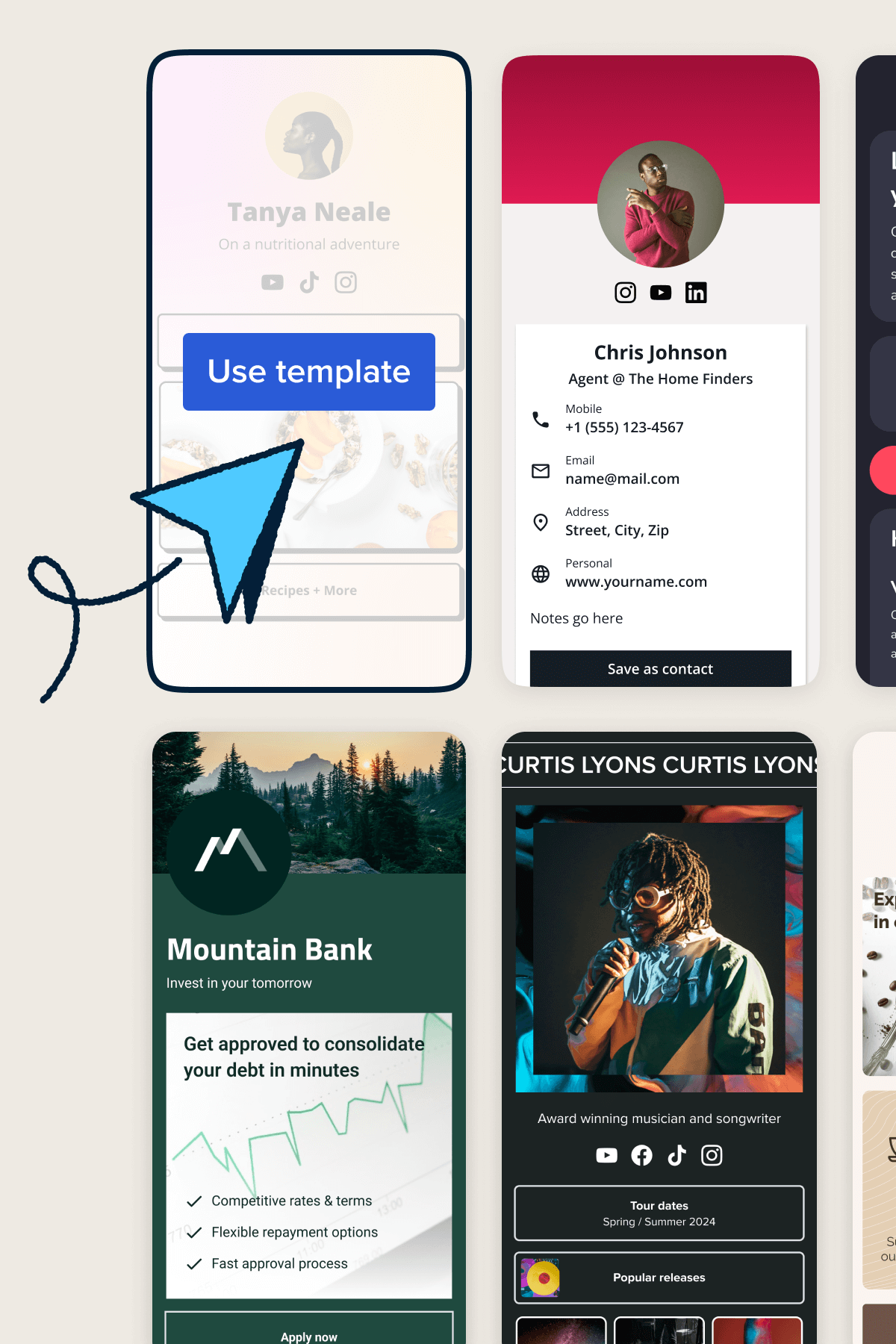 Modelos de exemplo para Pages