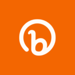 Logomark white over orange background