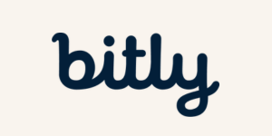 Bitly Logo blue over white background
