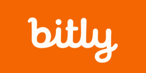 Bitly Logo white over orange background