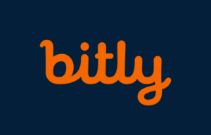 Bitly Logo Orange over blue background