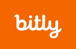 Bitly logo white in orange background
